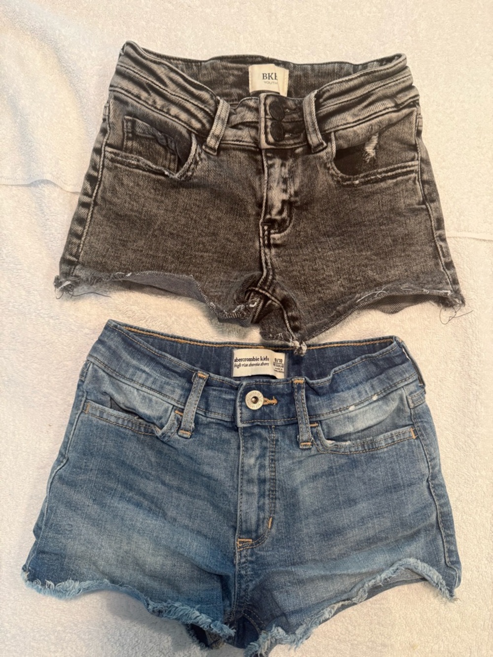 Bundle of  BKE & Abercrombie kids Jean shorts - size 10 Girls